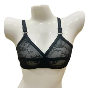 full black net bra
